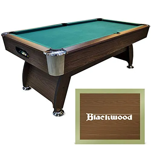 Blackwood Tavolo da Biliardo Professionale Official 7' – Ritorno di Palla – Stecche, Palle, Triangolo e Gesso – Biliardo da Casa - 213 x 116 x 81 cm