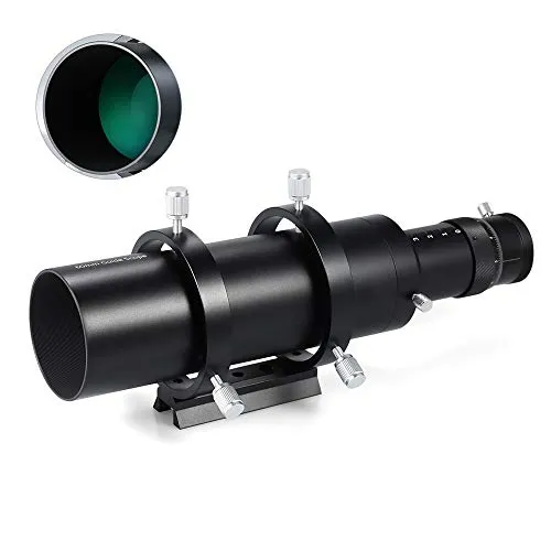 Fesjoy Puntatore a stella Telescopio Finder, 60mm Guida Mirino Finder per telescopio astronomico 240 mm Lunghezza focale F4 Rapporto focale Cannocchiale con focheggiatore elicoidale