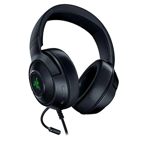 Razer Kraken X USB Gaming Headset, Cuffie Da Gioco Con Audio Surround Digitale 7.1, Microfono Cardiode Pieghevole, Leggere, Nero