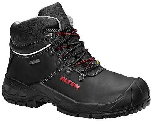 Scarpe antinfortunistiche Elten Renzo GTX Mid ESD S3, da uomo, leggere, con punta in acciaio, colore: nero, 42, Nero, 1