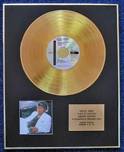 Century Music Awards – Michael Jackson – Disco LP rivestito in oro 24 carati – Thriller