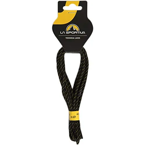 LA SPORTIVA Approach Laces 147/58 Black/Yellow - Cordino rapido, unisex, per adulti, multicolore (Black/Yellow)