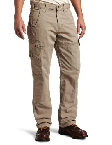Carhartt, pantaloni da lavoro da uomo in cotone antistrappo, vestibilità comoda, tinta unita, W36/L32, Desert, 1