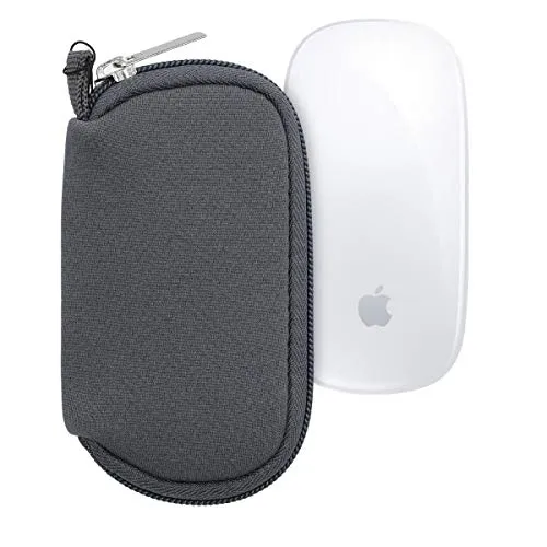 kwmobile Custodia Mouse Wireless Compatibile con Apple Magic Mouse 1/2 - Custodia Neoprene Mouse - Astuccio Porta Mouse PC Gaming grigio
