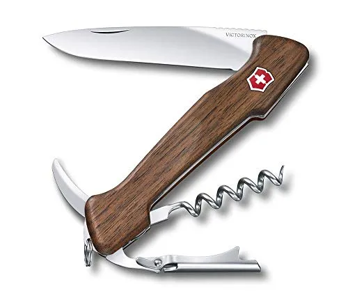 Victorinox, coltellino svizzero Wine Master (6 funzioni, cavatappi, apriscatole), in legno di noce