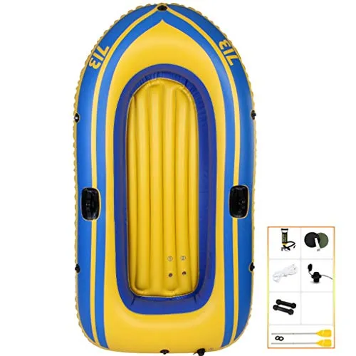 YUESFZ Kayak gonfiabili Kayak Sit On Top Gommone Spesso Antiusura, 4 Canoe A Camera d'Aria Indipendenti, Gommone per Piscina All'aperto (Color : Yellow-6FT-2 People B)