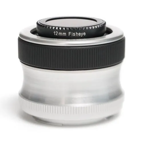 Lensbaby LBSFEC Obiettivo Scout con Fisheye per Canon, Argento