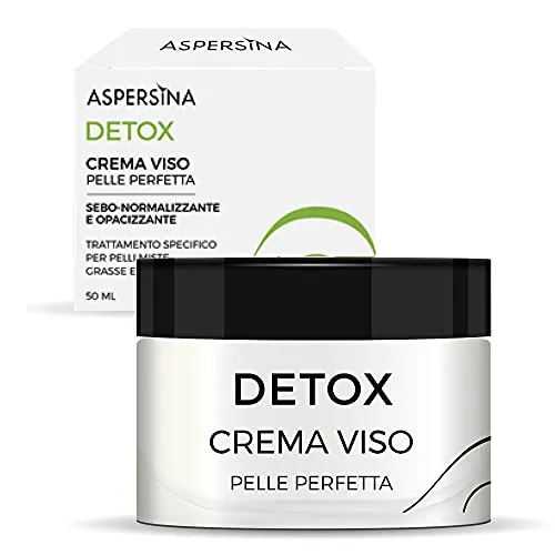 Novità 2021 - Aspersina Detox Crema Viso Pelle Perfetta Sebo-Normalizzante e Opacizzante - 50ml.