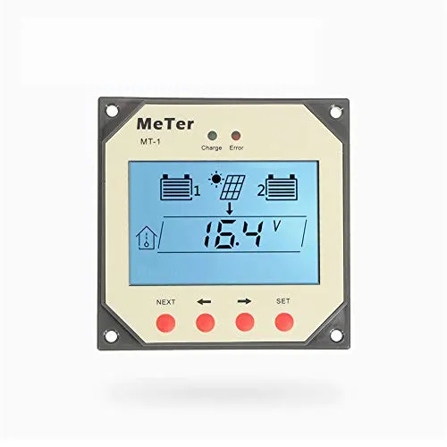 SolaMr Renote Meter for Duo-Battery Solar Charge Controller with 10 Meter Cable for EPIPDB-COM Series (MT-1)