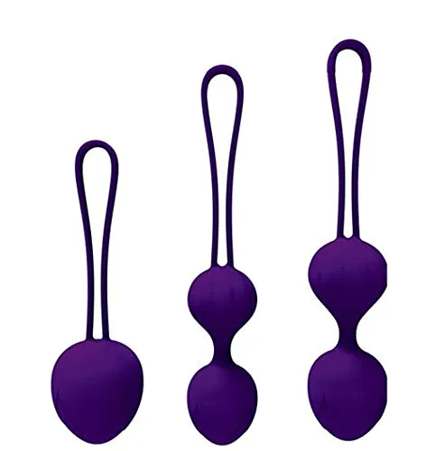 Newkeen Kegel Balls (Palline Vaginali) in Silicone Rinforzamento dei Muscoli Vaginali, Esercizi del Pavimento Pelvico Kit Bladder Control e Incontinenza Dispositivo per Donne (Porpora)
