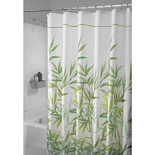 mDesign tenda doccia antimuffa – 180 x 200 cm – tenda coloure verde – tenda per doccia e per vasca – montaggio facile
