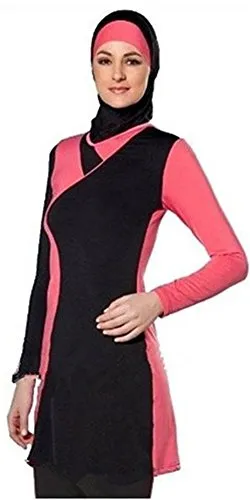 Costume da bagno musulmani islamico da donna, con copertura totale, costume da bagno alla moda musulmano, costume da bagno, Colore: rosa., XXL