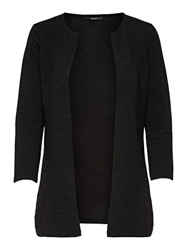 ONLY Long Loose Cardigan, Nero (Black), M Donna