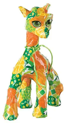 Melissa & Doug 40104 Kit di Decoupage Semplice per Coprire Una Giraffa in Cartapesta con Adesivi , Modelli/Colori Assortiti, 1 Pezzo