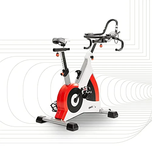 SportPlus Ergometro Cyclette Speedracer con Freno Elettromagnetico fino a 500 Watt, Peso Utente fino a 150 kg, Spin Bike SP-SRP-3000