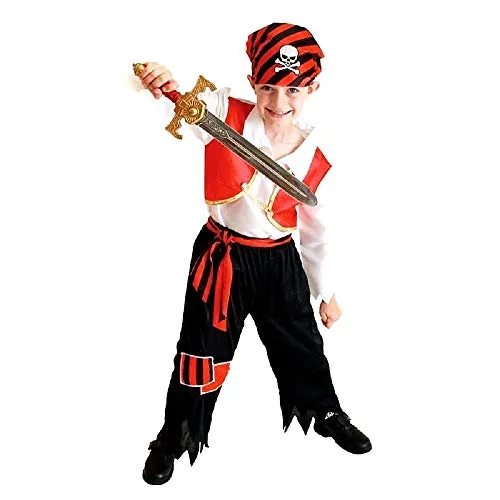 Costume Pirata Carnevale Corsaro dei mari caraibi Multi Bambino M 3 5 anni Idea Regalo Natale Compleanno Festa