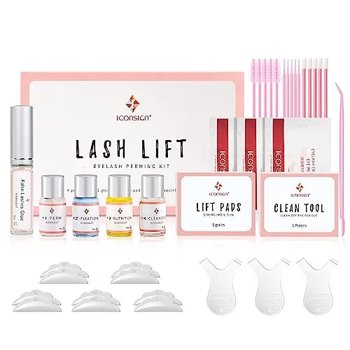 ICONSIGN Versione aggiornata Kit per l'estensione delle ciglia, Ciglia Lifting Set Ciglia Ciglia permanente kit ciglia, Liquid Eyelash Wave Splendida gerollte ciglia ciglia Curling Set