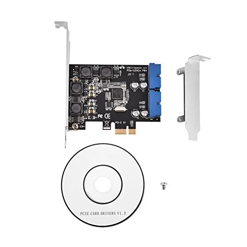 Adattatore per scheda USB 3.0 da 2 porte PCI-Express da PCI-Express PCI-Express interno a profilo basso, IC master di alta qualità, 4 assicurazioni indipendenti, interfaccia PCI-E placcata in oro