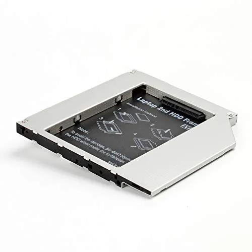 SALCAR Universal Notebook Alloggiamento Secondo HDD/SSD Hard Drive Dvd bay Caddy 9,0mm SATA a SATA 2.HDD Odd Caddy Adapter
