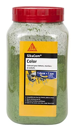 sikacim color – Colorante in polvere per cemento, calce e gesso, verde, 73603