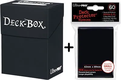 Ultra Pro Deck Box + 60 Small Size Protector Sleeves - Black - Yu-Gi-Oh!