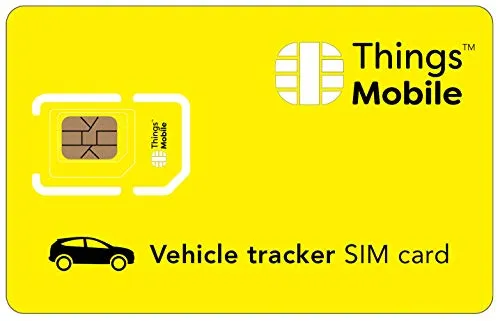 SIM Card per VEHICLE GPS Tracker Things Mobile con copertura globale e rete multi-operatore GSM/2G/3G/4G LTE, senza costi fissi, senza scadenza e tariffe competitive, con 10 € di credito incluso