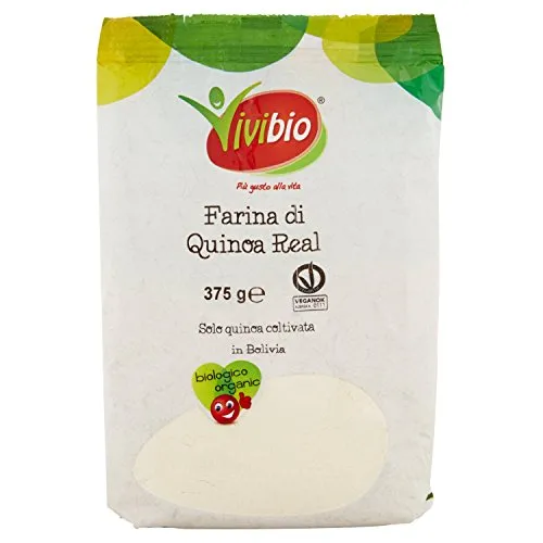 VVB Farina Di Quinoa Real Bio, 375 gr (Confezione da 6 pezzi)