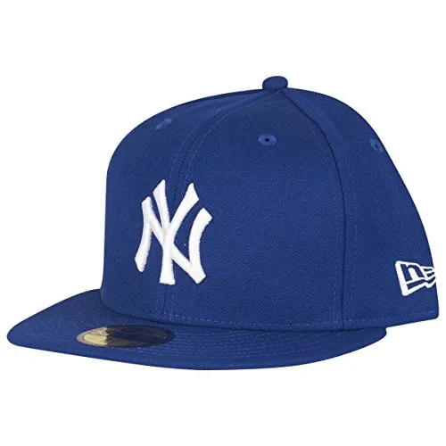 New Era MLB Basic NY Yankees 59Fifty Fitted - Cappello con visiera, Blu (Royal/White), 6 7/8