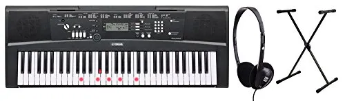 Yamaha EZ-220 - Set con tastiera con tasti che si illuminano con cavalletto per tastiera e cuffie incluse