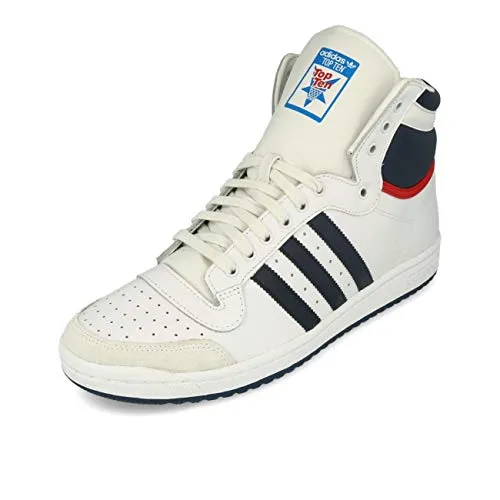 Adidas Top Ten Hi Scarpe a collo alto, Uomo, Bianco (Weiß (Neo White S08/New Navy Ftw/Collegiate Red)), 42 2/3