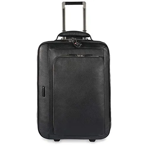 Piquadro Modus Trolley, Pelle, Nero, 44 Litri, 52 cm