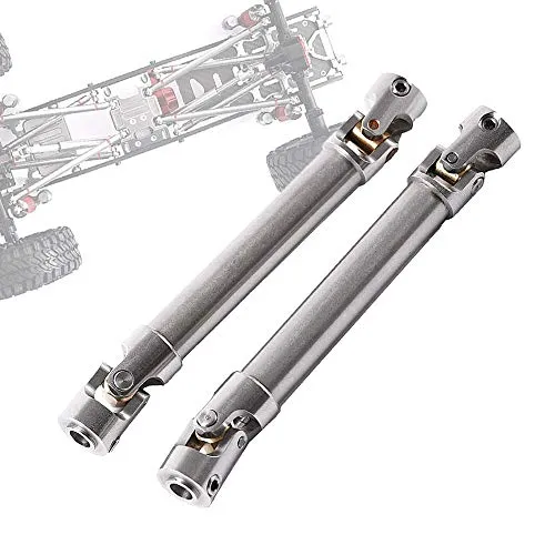 RZXYLRC SCX10 RC - Albero di trasmissione universale per auto, in acciaio inox, CVD Dogbone per 1/10 Axial SCX10 RC Crawler 100-150 mm (2 pezzi)