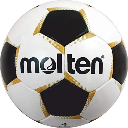 Molten PF-541 - Pallone da calcio taglia 4, colore: Bianco/Oro/Nero