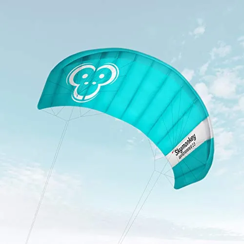 Skymonkey Windtrainer 2.3 Aquilone da trazione/Kite a 4 Cavi Ready 2 Fly 230 cm [Verde-Petrolio]