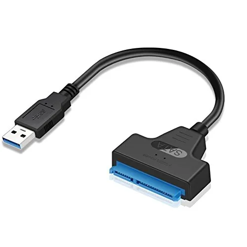 USB 3.0 a SATA22P hard drive cavo adattatore per 6,3 cm SSD/HDD hard disk esterno – SATA a USB 3.0 convertitore e cavo USB, 3.0-sata III convertitore