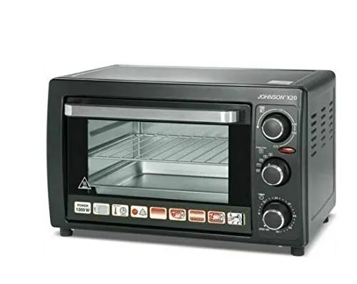 FORNO ELETTRICO STATICO E VENTILATO 20 LITRI JOHNSON 1300 W COLORE NERO