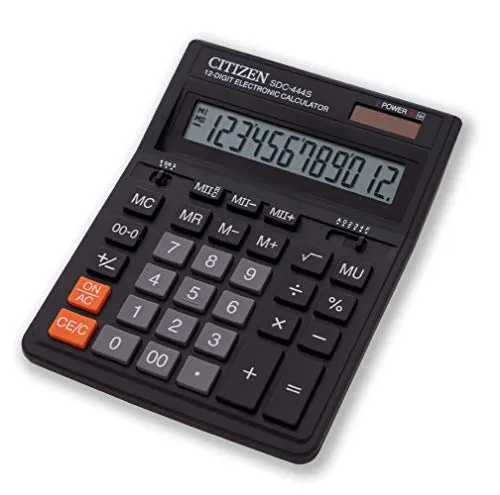 CITIZEN SDC-444S calculatrice Bureau Calculatrice basique Noir