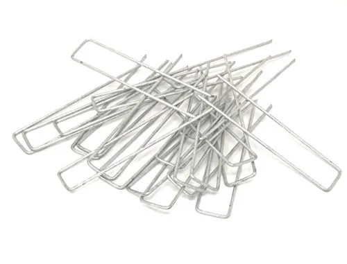 TOP GARDEN  Picchetti Telo PACCIAMATURA e Telo per Pacciamatura, 100 Picchetti Zincati, per Serra da Giardino e Prato in Erba Sintetica per Giardino, Lunghezza 150, Larghezza 25 mm e Spessore 2,9 mm