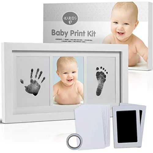 Baby Kit per impronta a mano e piedi con scatola regalo-cornice impronte neonato-impronta mani neonati
