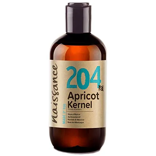 Naissance Olio di Nocciolo di Albicocca 250ml - Puro, Naturale, Vegan, non OGM - Ideale per Massaggio, Pelle e Capelli