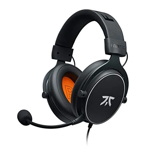 Fnatic REACT - Cuffie da gioco per Esports con driver da 53mm, struttura in metallo, suono stereo preciso, microfono staccabile, Jack da 3.5mm (PC, PS4, PS5, XBOX ONE, XBOX SERIES X, playstation 4)