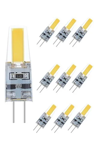NuLoXx - Confezione da 10 LED G4 COB 2W/840 4000K, bianco neutro, 180 lm, AC/DC, 12 V, angolo di diffusione di 360°