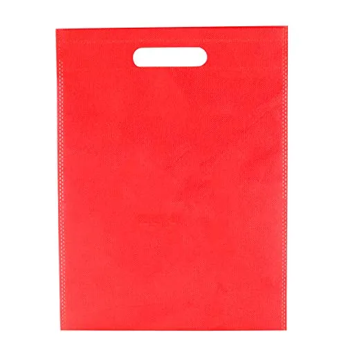 Eurofides® 100 Shopper Borse TNT Manico fustellato a Fagiolo cm.30x45 Colore Rosso