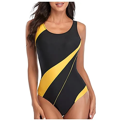 Costumi Interi Donna Imbottito Curvy con Coppe Costume da Bagno Monokini Sgambato Contenitivo Costume Intero Sexy Brasiliana Costumi Interi Modellante Costumi Mare Costume Piscina Push Up