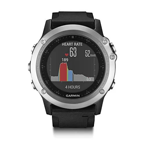Garmin Fenix 3 HR Smartwatch GPS Multisport, Sensore Cardio al Polso, Display a Colori, Altimetro e Bussola, Nero/Grigio