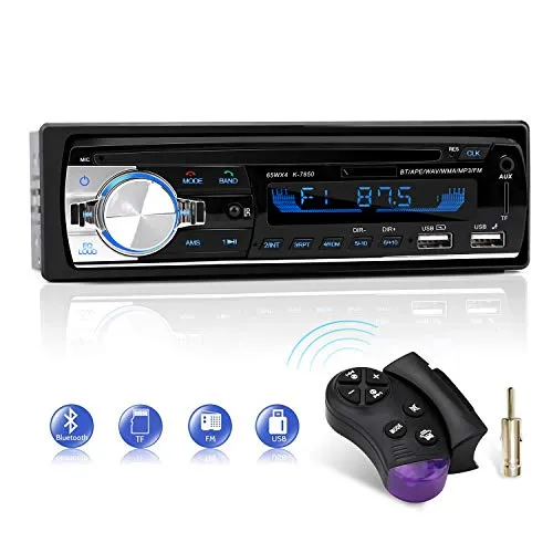 Autoradio Bluetooth, CENXINY Autoradio con Vivavoce Bluetooth Chiamate in vivavoce Telecomando Radio FM 4x65W Autoradio con lettore MP3 USB e Bluetooth 4.2, supporto telefono iOS e Android