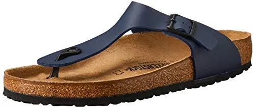 Birkenstock - Gizeh, Sandalia con Pulsera Mujer, Azul (Blau), 46 Normal