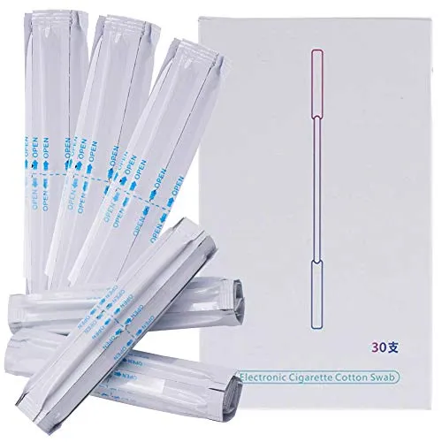 WENTS Set di 90 tamponi di cotone alcol umido a doppia a due teste per IQOS 2.4 Plus per IQOS 3.0 Lil/LTN/HEETS/GLO Compatibile con IQOS Cleaning Stick