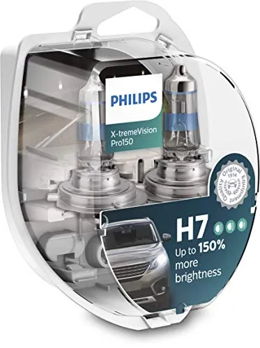 Philips X-tremeVision Pro150 H7 lampadina fari auto +150%, confezione doppia