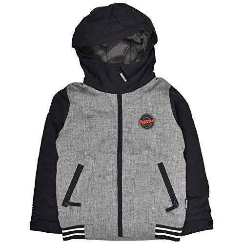 Burton Game Day, Giacca da Snowboard Bambino, Heather Bog/True Black, L